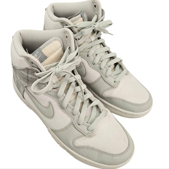 Nike Dunk High GS Tartan White Green sneakers size 8.5 men's - Picture 1 of 9